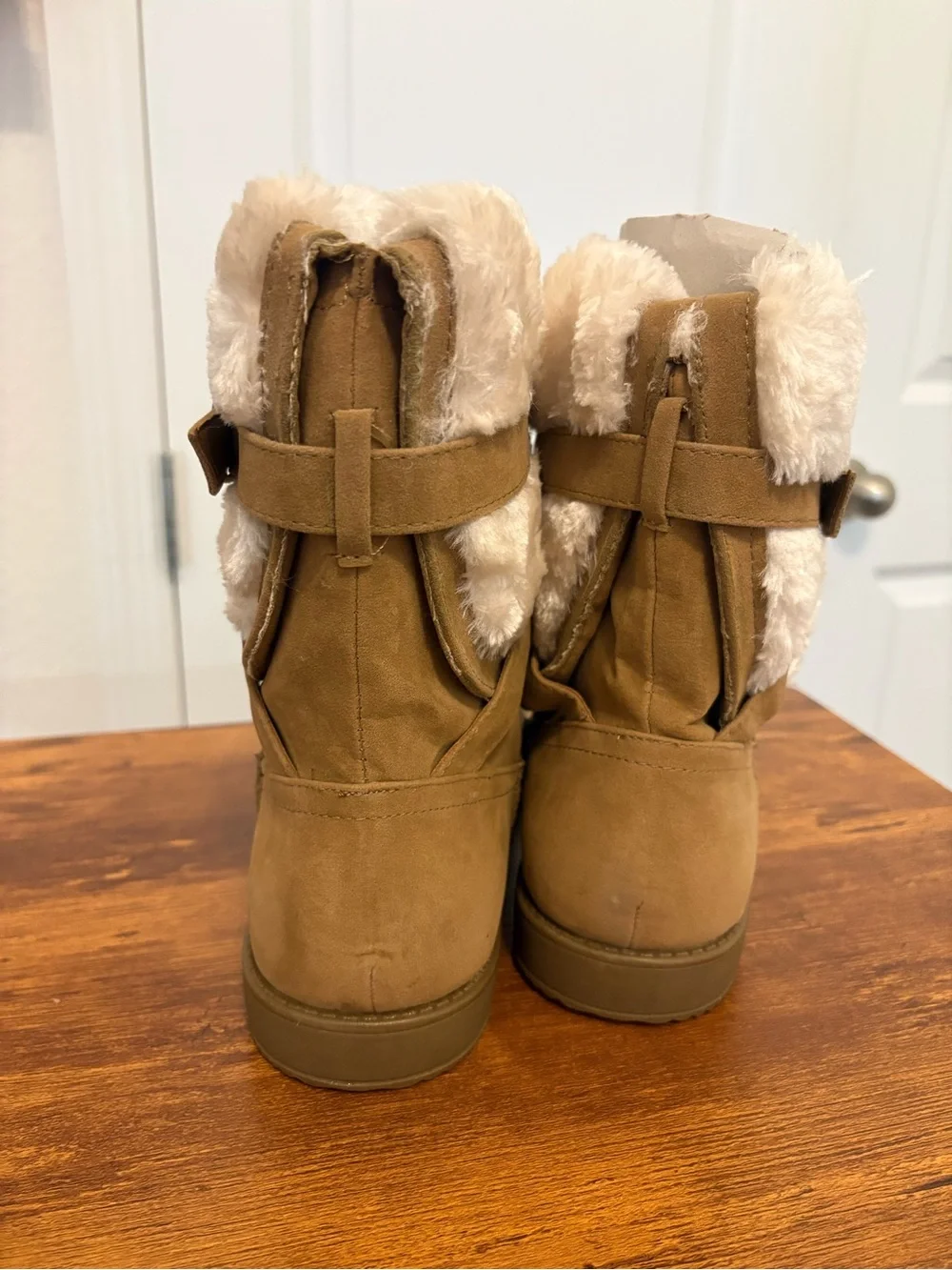 Guess Tan Suede Faux Fur Winter Boots